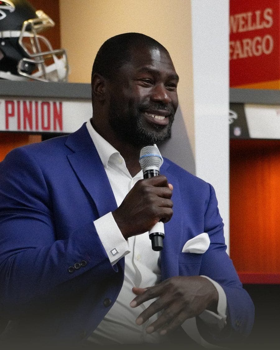 Ovie Mughelli speaking at a corporate brand activation